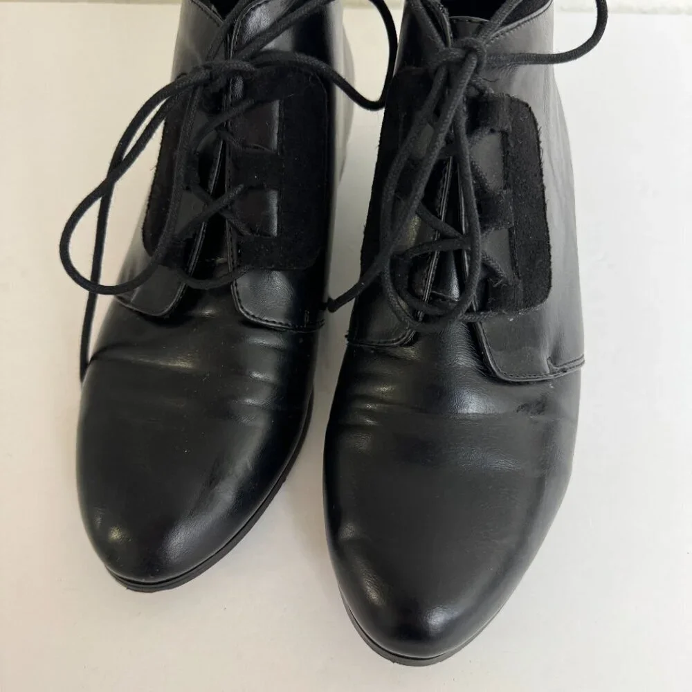 Felix Lace Up Vegan Booties Black Chelsea Crew Size EU 38